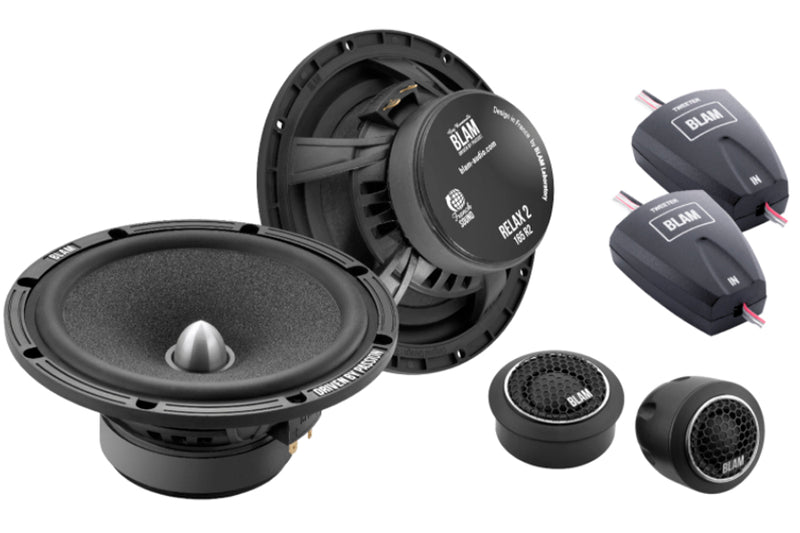 BLAM Relax 165RS 165mm (6.5inch) Hi-efficiency 2ohm, 2-Way Component speakers (PAIR)