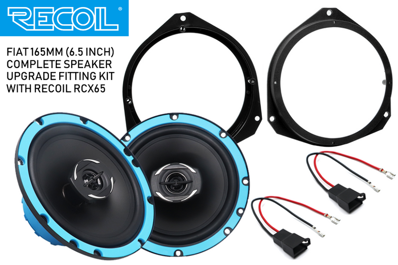 Abarth, Citroen, Fiat, Vauxhall 165mm (6.5 Inch) complete RECOIL coaxial speaker upgrade fitting kit