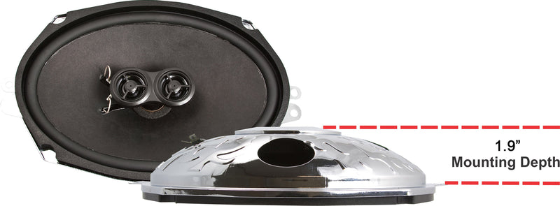 Retrosound 6 x 9" Coaxial Slimline Classic Car Speakers Neodymium R-693N by Retrosound - CarAudioStuff