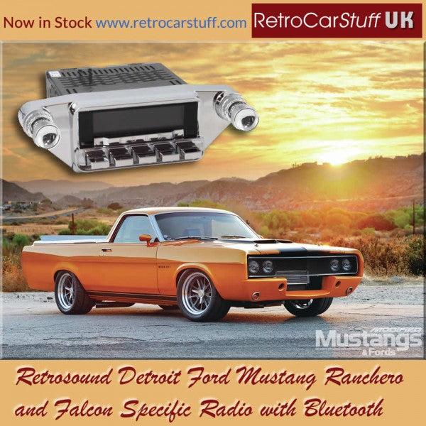 Retrosound Detroit Ford Mustang Ranchero and Falcon Specific DAB Radio with Bluetooth by Retrosound - CarAudioStuff
