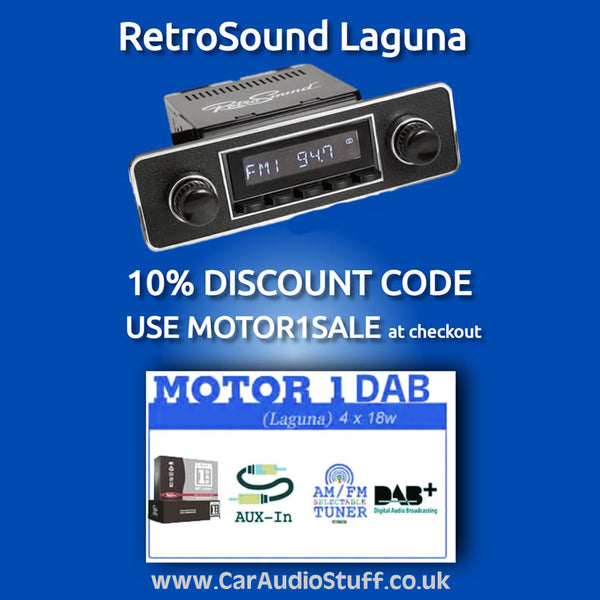 Classic Car Stereo Offer on Retrosound Laguna DAB