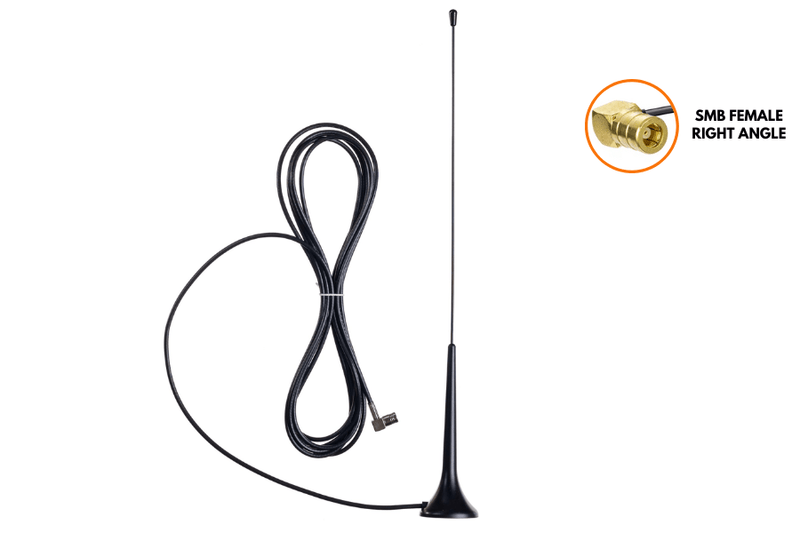 Magnetic mount DAB+ car aerial antenna whip (With 2db gain) - 70-916