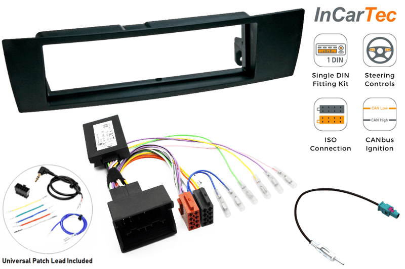 BMW 1/3/Z4 Series (E80/E90) Single DIN car stereo upgrade fitting kit (WITH SWC) - FK-118