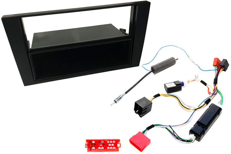 Audi A4 (B7) Single/Double DIN stereo fitting kit with CANbus ignition interface (REAR AMPLIFIED) - FK-112-IGN