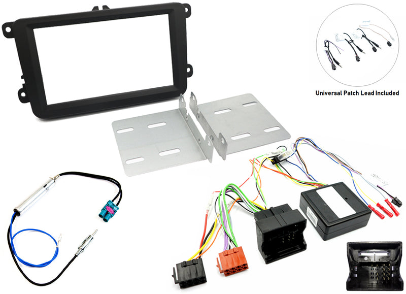 Volkswagen Double DIN stereo upgrade fitting kit (Steering wheel controls)