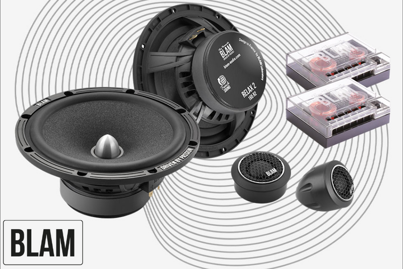 BLAM Relax 165RX 165mm (6.5inch) Hi-efficiency 2ohm, 2-Way Component speakers (PAIR)