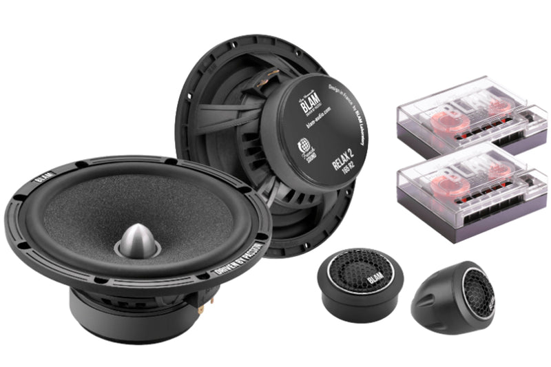 BLAM Relax 165RX 165mm (6.5inch) Hi-efficiency 2ohm, 2-Way Component speakers (PAIR)