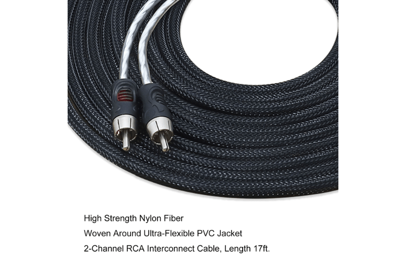 RECOIL Echo Pro-Series Premium 2-channel Twisted Pair RCA Phono Audio Cable 5m (17ft)
