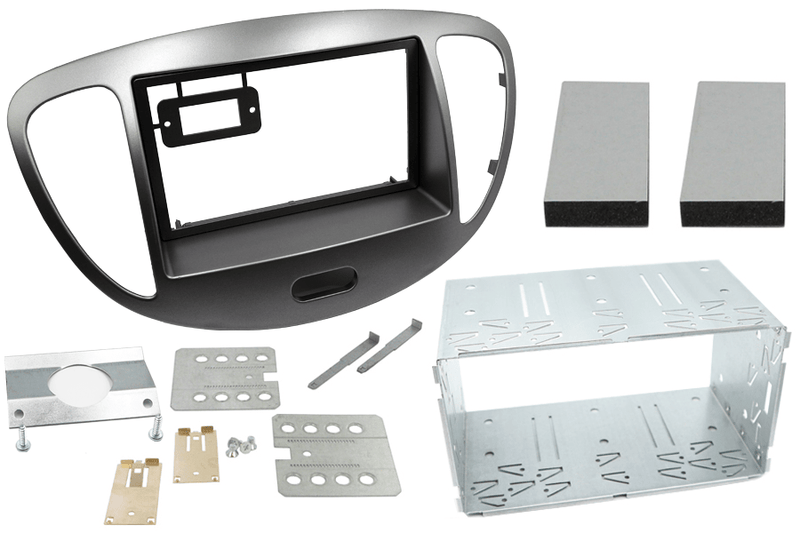 Hyundai i10 (2008-2012) Double DIN car stereo upgrade fitting kit (SILVER)