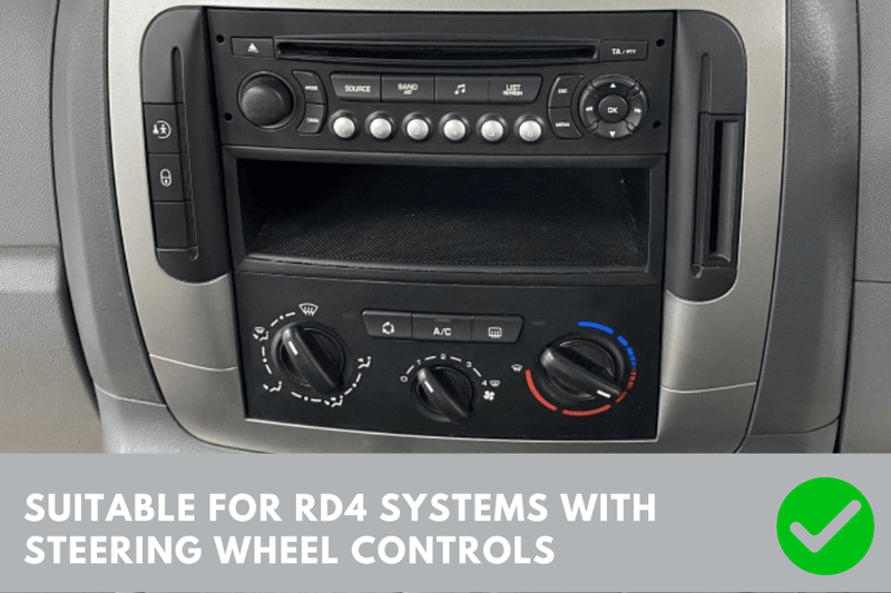 Citroen Berlingo, Peugeot Partner (2008-2018) Double DIN stereo upgrade fitting kit (WITH SWC)