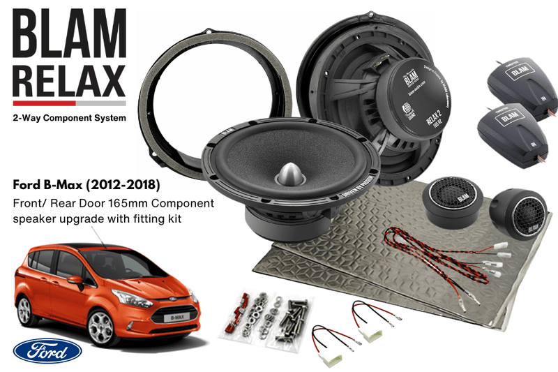 Ford B-Max (2012-2018) BLAM RELAX 165RS Front/ Rear Door Component speaker upgrade fitting kit