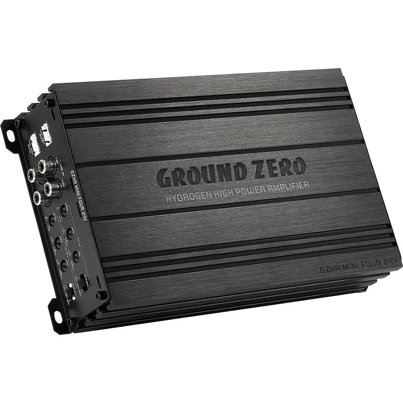 Ground Zero 4-channel class D compact truck amplifier for 24V use GZHA MINI FOUR 24V