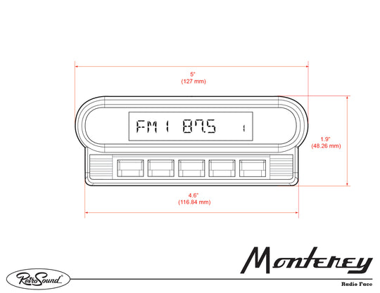 Retrosound Monterey Classic Spindle Style Radio with Bluetooth USB