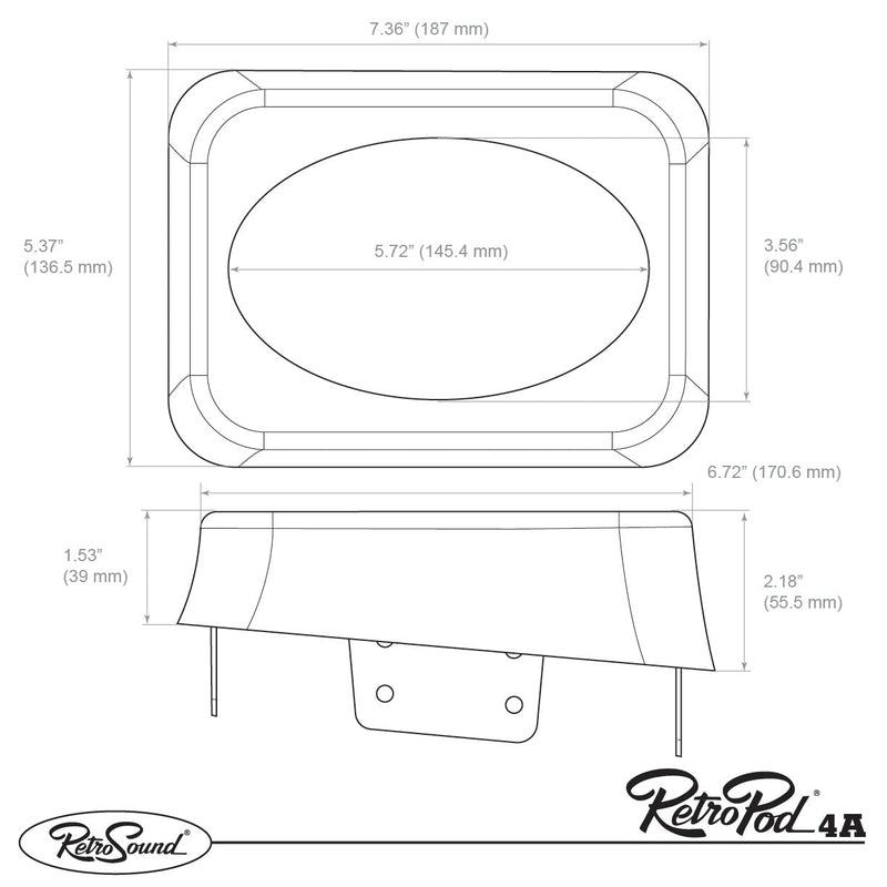 RetroPod 4x6-inch Surface Mount Speaker Modules RPOD4A