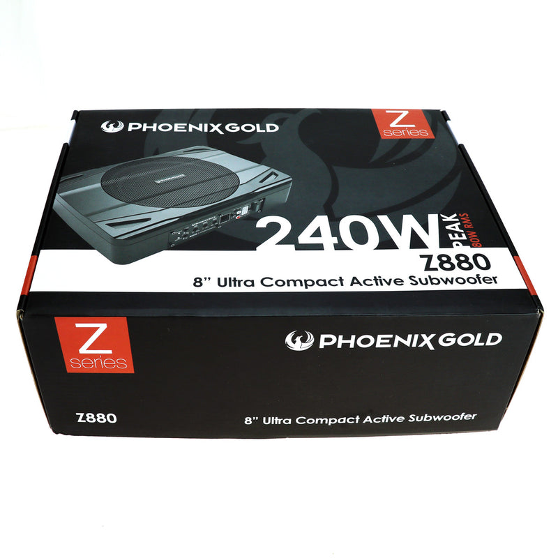 Phoenix Gold Z880 – 8 Inch Slim Active Subwoofer