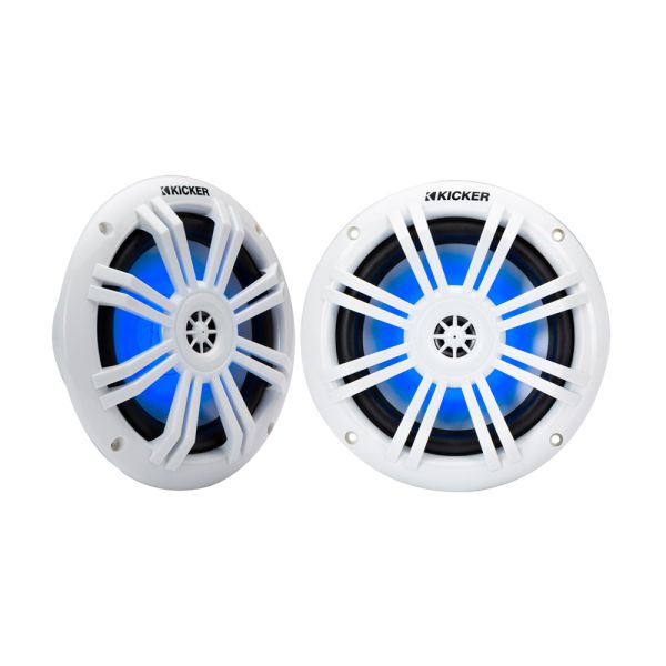 KM Marine 6.5" (165 mm) Coaxial Speaker System with White LED Grills