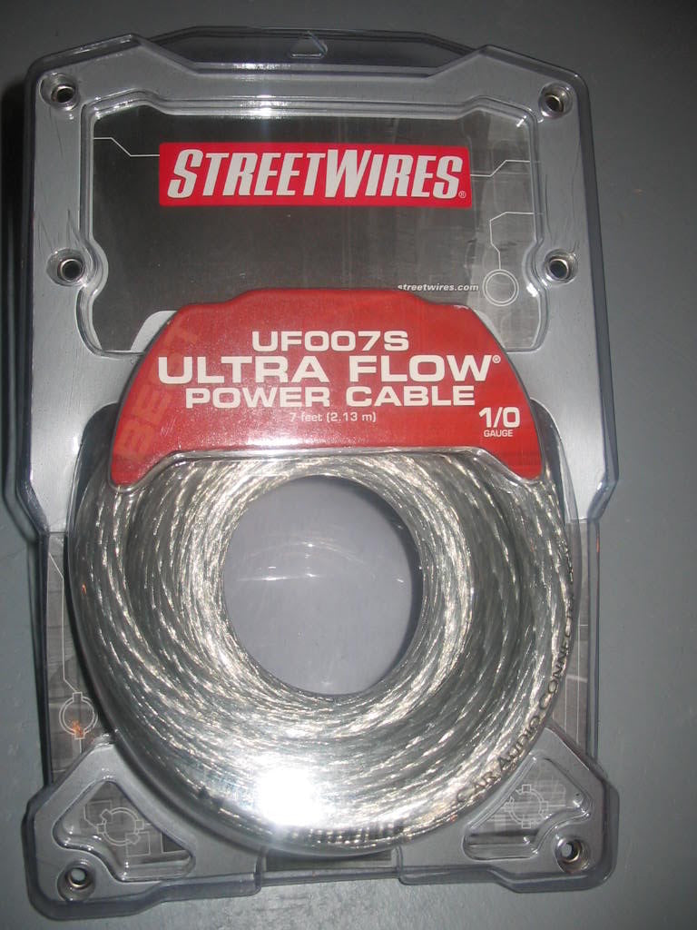 StreetWires UF007S 1/0 AWG Power Cable Clear 7 ft