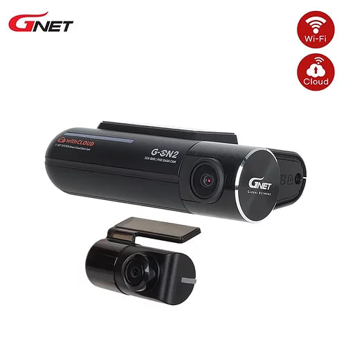 G-ON2-2CH Dash Camera 2 Channel 64GB WiFi Dongle, External GPS, Hard Wire