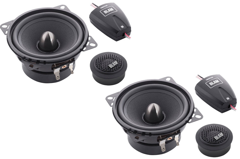 BLAM Relax 100RS 100mm (4inch) Hi-efficiency 2ohm, 2-Way Component speakers (PAIR)