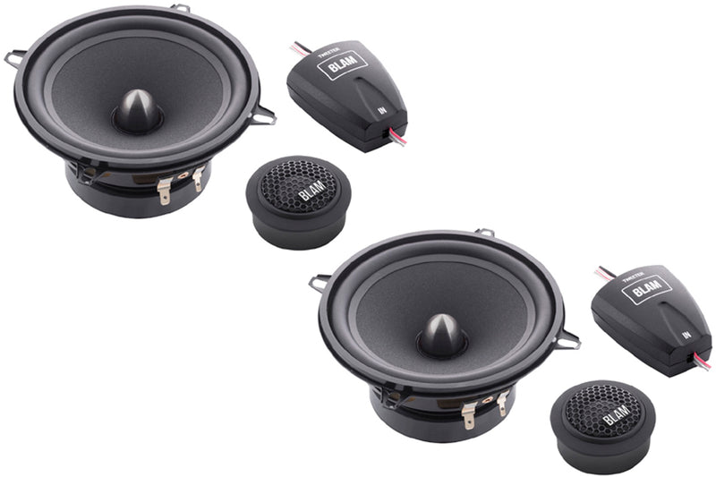 BLAM Relax 130RS 130mm (5.25inch) Hi-efficiency 2ohm, 2-Way Component speakers (PAIR)