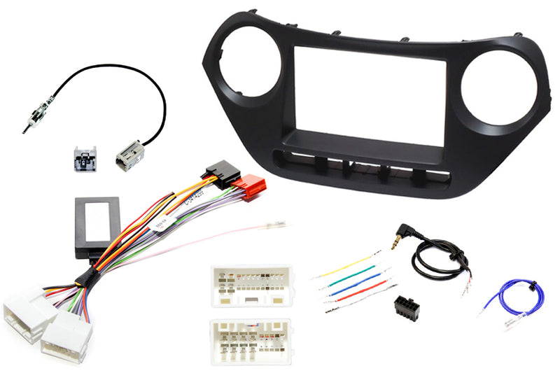 Hyundai I10 (2013 Onwards) Complete Double DIN stereo upgrade fitting kit WITH STEERING CONTROLS by InCarTec - CarAudioStuff