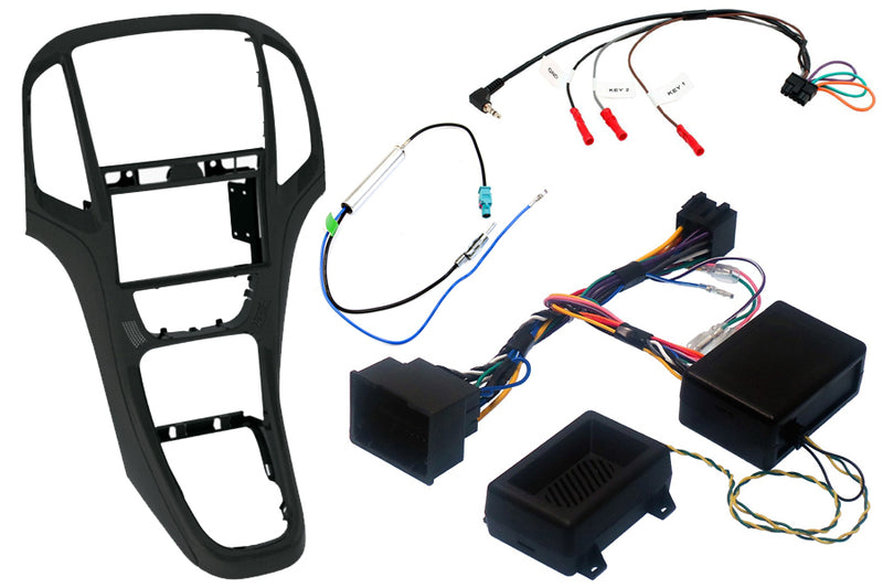Vauxhall Astra J (2010 - 2015) Double DIN steering wheel control fitting kit (MATT BLACK) by InCarTec - CarAudioStuff