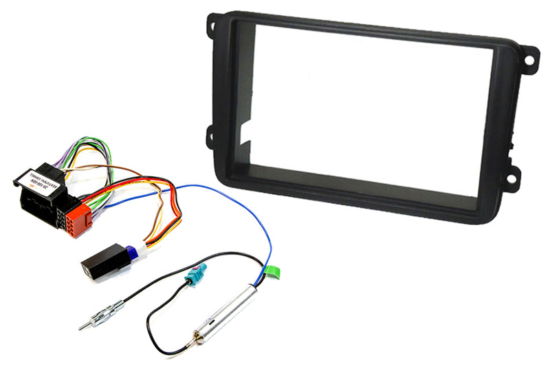 Volkswagen Double DIN stereo upgrade fitting kit (WITHOUT STEERING CONTROLS) Single Fakra