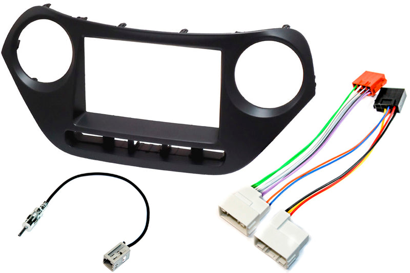 Hyundai I10 (2013 Onwards) Complete Double DIN stereo upgrade fitting kit WITHOUT STEERING CONTROLS by InCarTec - CarAudioStuff