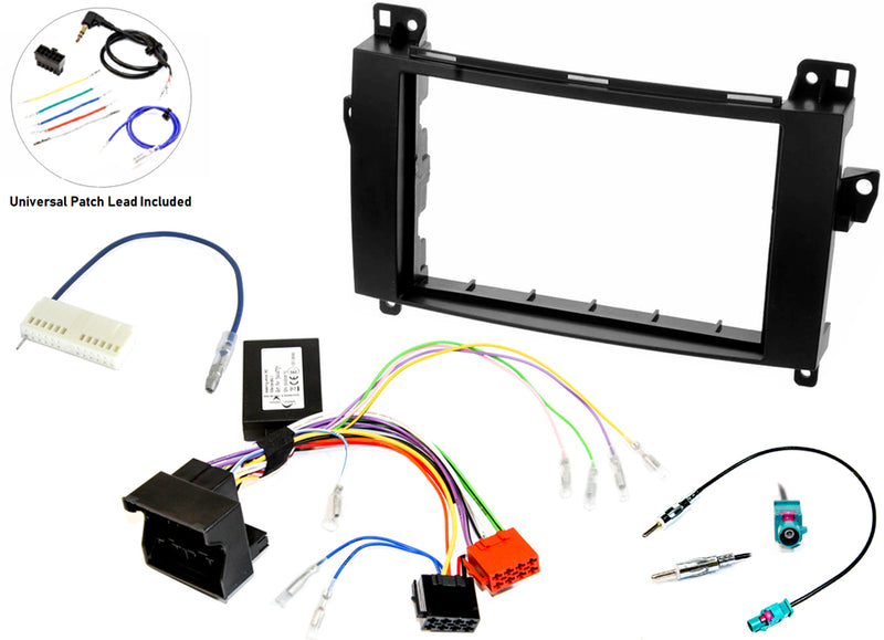 Mercedes (AUDIO 10/15/20) Double DIN stereo fitting kit with steering controls (QUADLOCK CONNECTION) by InCarTec - CarAudioStuff