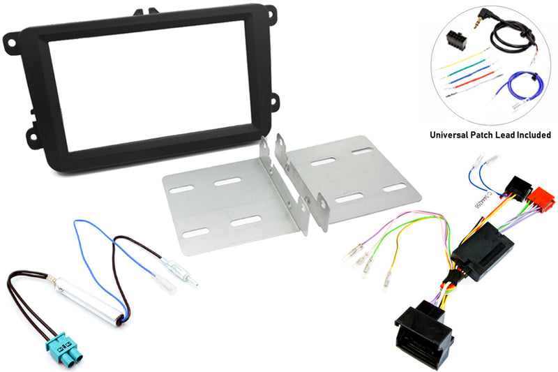 Volkswagen Double DIN stereo upgrade fitting kit (Steering wheel controls) For Highline & Amplified by InCarTec - CarAudioStuff