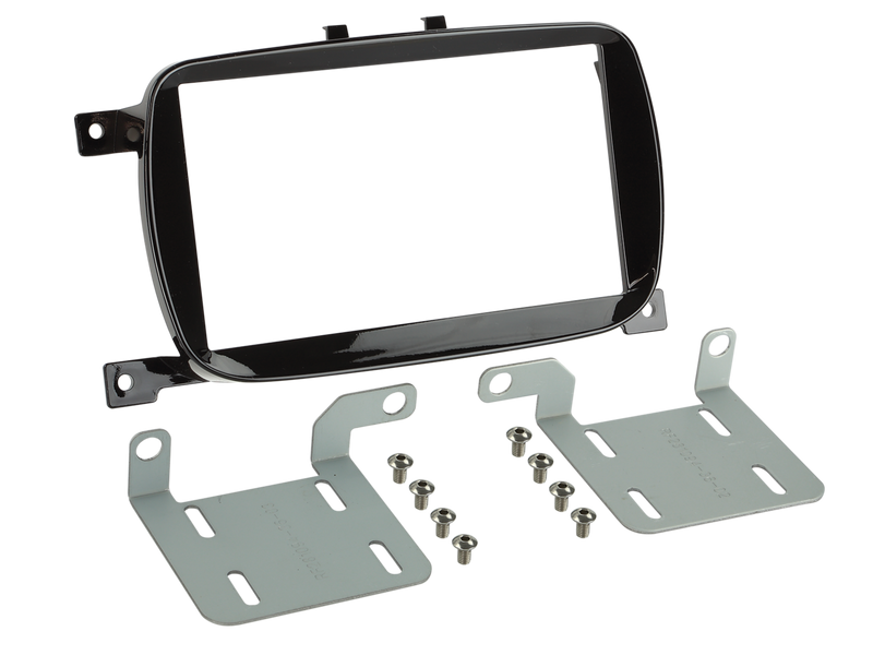Fiat 500 (2016-2021) Uconnect 5" double DIN Radio fascia Gloss Black (BEVELLED EDGE)