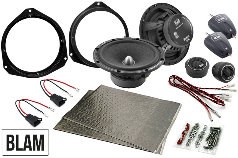Abarth, Citroen, Fiat, Vauxhall 165mm (6.5 Inch) complete BLAM speaker upgrade fitting kit