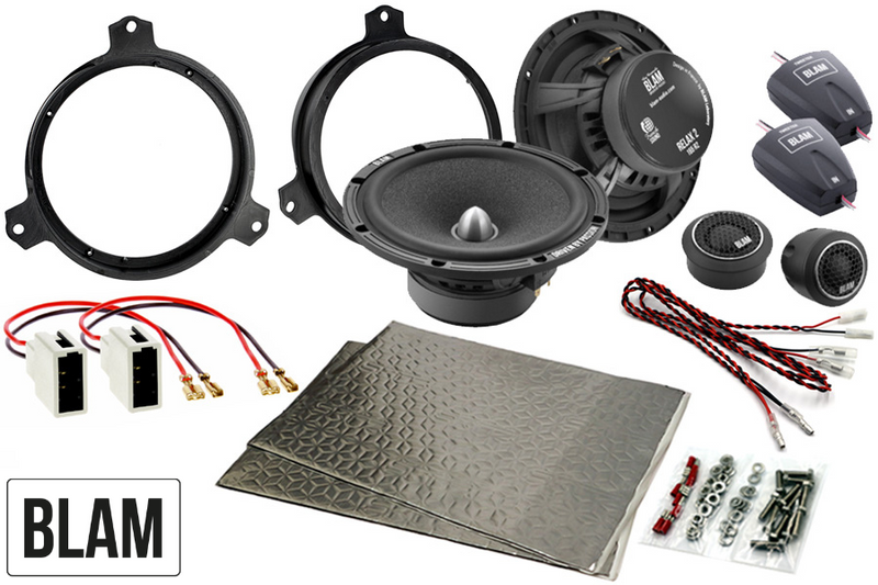 Toyota Aygo, Citroen C1, Peugeot 108 165mm (6.5 Inch) complete BLAM speaker upgrade fitting kit