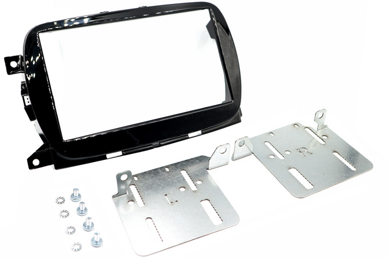 Abarth/ Fiat 500 (2016-2021) Uconnect 7" Double DIN stereo upgrade fitting kit (GLOSS BLACK)