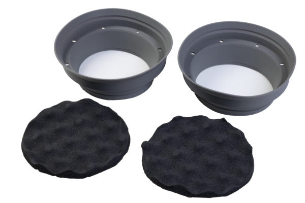 2 Piece Silicone Adjustable Speaker Baffle Ring Kit for 6.5" Speakers by Vibe - CarAudioStuff