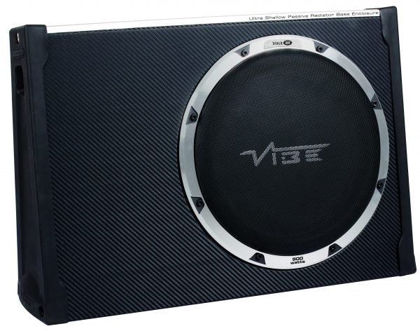 Vibe Slimline 6" Subwoofer Enclosure with 12" Passive Radiator BLACKAIRT12S by Vibe - CarAudioStuff