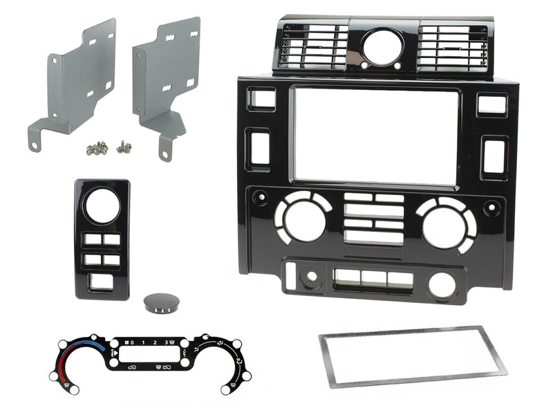 Landrover Defender Double DIN Fitting Kit with Switch Relocation Panel 2007 to 2013 by Connects2 - CarAudioStuff