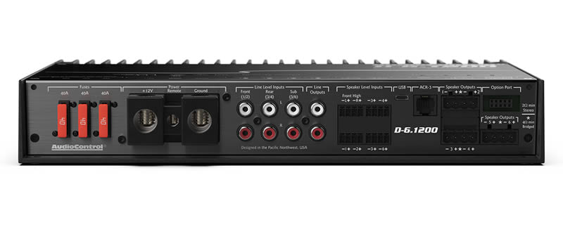 AudioControl D-6.1200 high-power 6 channel DSP matrix amplifier with accubass by AudioControl - CarAudioStuff