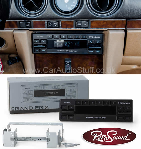 Mercedes Classic Grand Prix DIN radio by Retrosound - CarAudioStuff