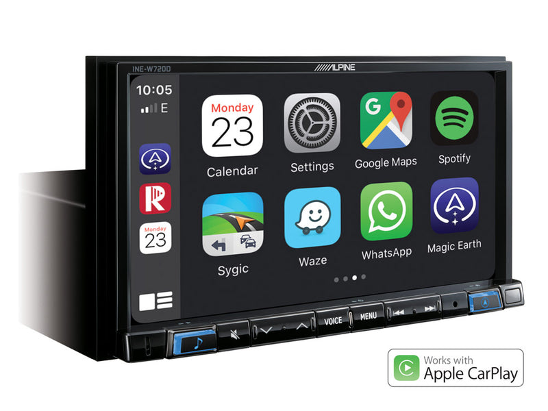 Alpine 7" Touch Screen TomTom Navigation with CarPlay and Android Auto - INE-W720D by Alpine - CarAudioStuff