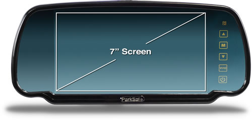 7" Colour Clip On Mirror Monitor with Touch Controls PS7006 by ParkSafe - CarAudioStuff