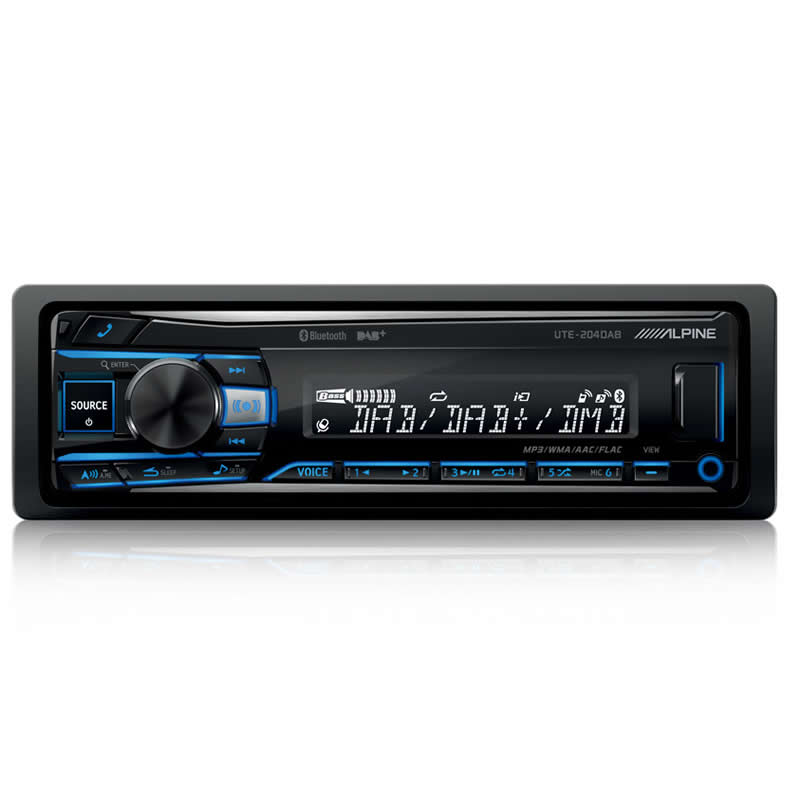 Alpine Mechless USB Car Stereo with DAB Digital and Bluetooth UTE-204DAB by Alpine - CarAudioStuff