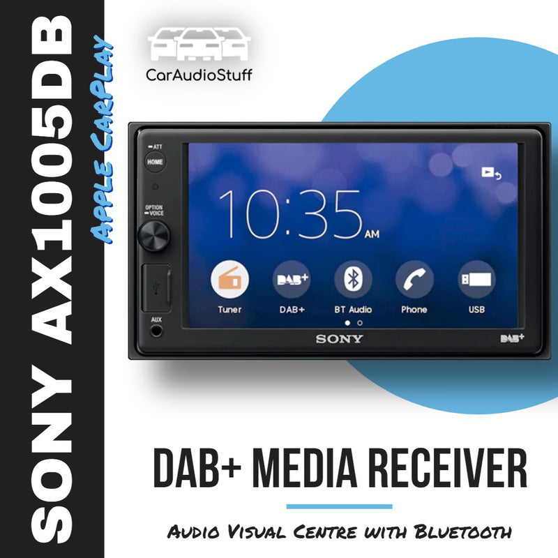 Sony DAB XAV-AX1005DB 6.2" Double DIN Multimedia System with CarPlay by Sony - CarAudioStuff
