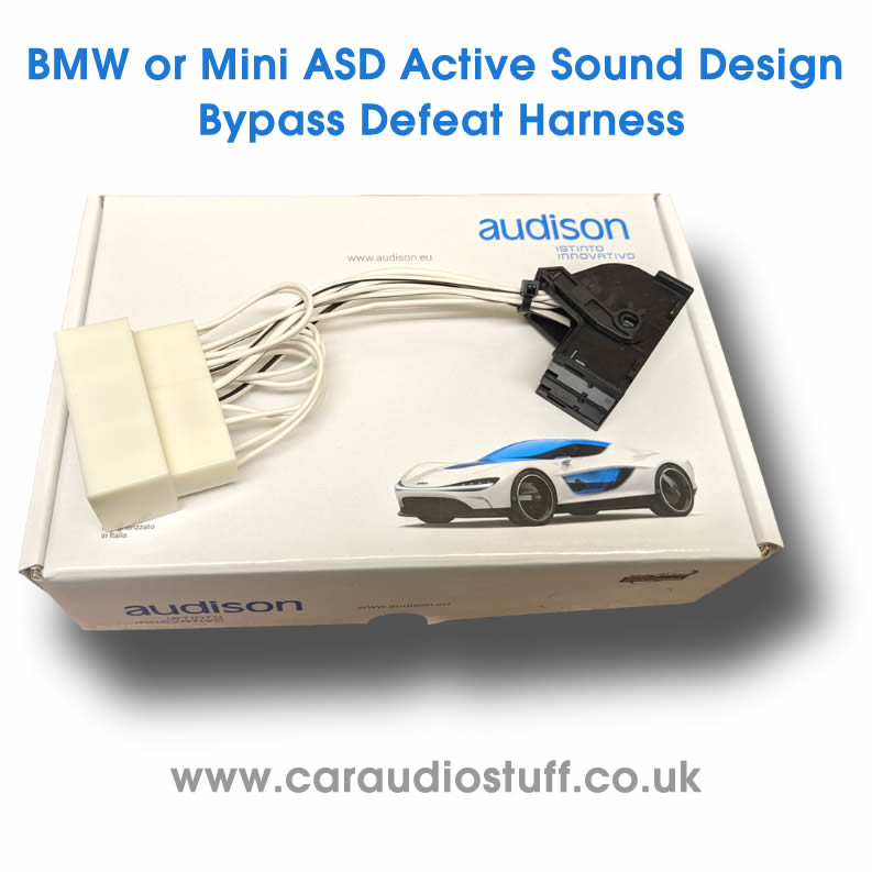 BMW or Mini ASD Active Sound Design Bypass Defeat Harness by Audison - CarAudioStuff