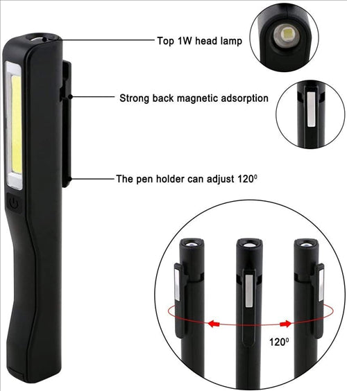 Cob Worklight Twin Pack Foldable Rechargeable Worklights