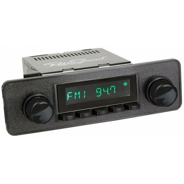 San Diego Classic DAB Car Radio All Black Euro Classic Style Radio Bluetooth AUX USB by Retrosound - CarAudioStuff