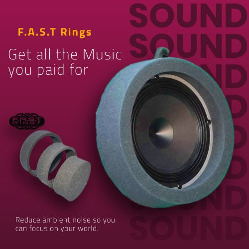 F.A.S.T. Rings 6.5" 3-Piece Dense Foam Speaker Sound Enhancement Kit by Fast Rings - CarAudioStuff