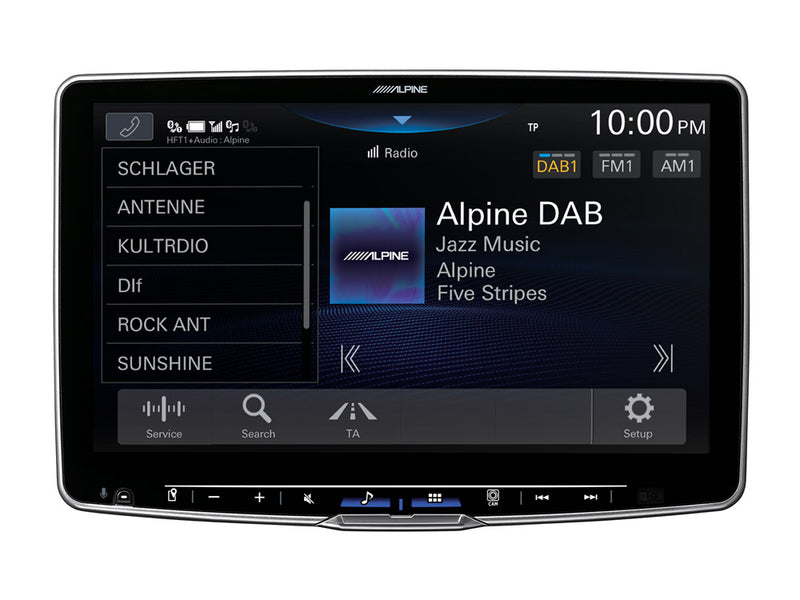 XXL 11-Inch Media Receiver with 1 DIN Chassis, featuring DAB+, Apple CarPlay and Android Auto compatibility by Alpine - CarAudioStuff