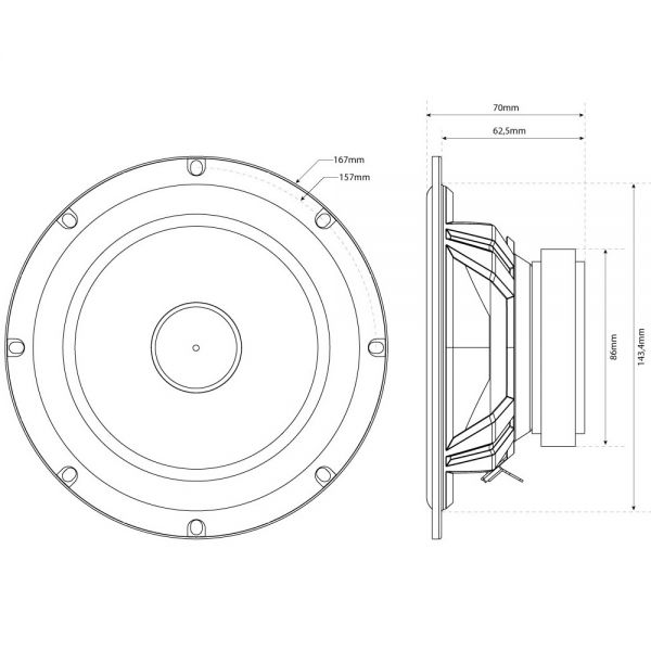 Terminator 6.5" (165 mm) 2-way Component Speakers MTXTR65S