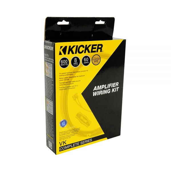 Kicker - 8AWG VK-Series OFC Amp Wiring Kit - KA47VK8 by Kicker - CarAudioStuff